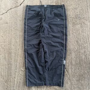 VINTAGE Y2K NIKE SILVER TAG BAGGY TRACK PANTS SPORTSWEAR CASUAL WIDE LEG MENS XL